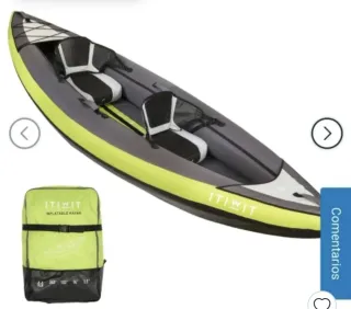 Kayak hinchable 2 plazas remos chalecos inchador