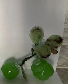 Filo decorativo di frutta in vetro colorato verde