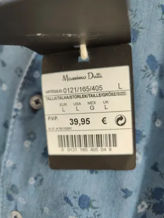 Camisa Massimo Dutti denim estampado flores