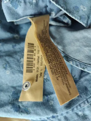 Camisa Massimo Dutti denim estampado flores