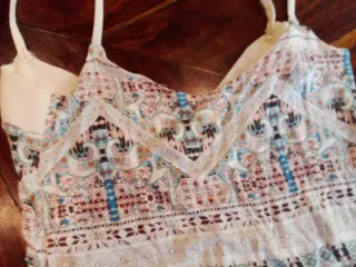 Top Pull&Bear estampado flecos talla S