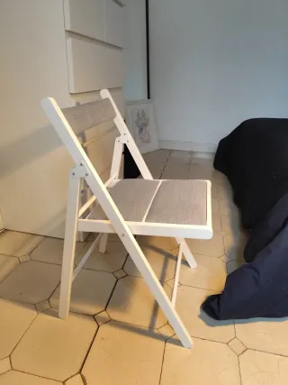 Silla plegable IKEA FRÖSVI blanca/gris