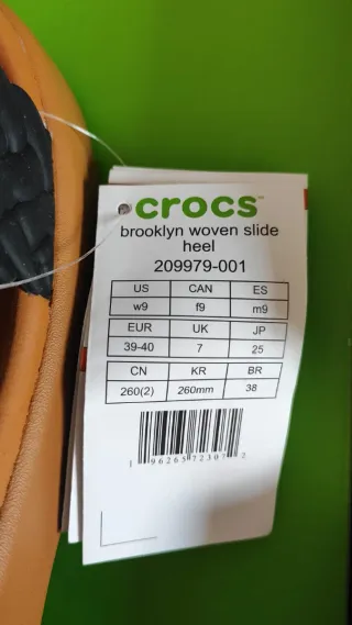 Sandalias Crocs Brooklyn Negras Talla 40 Nuevas