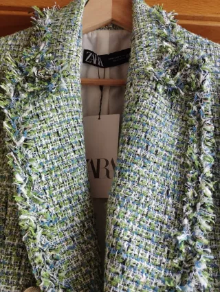 Blazer Zara estampado multicolor