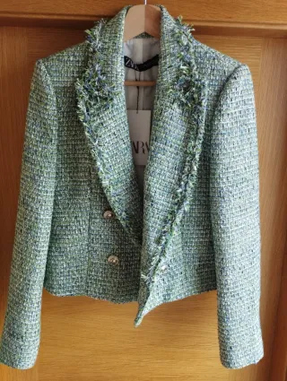 Blazer Zara estampado multicolor