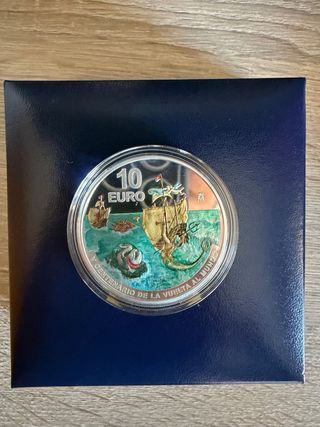 Moneda 10€ Plata Vuelta al Mundo El Mar Tenebroso