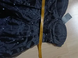 Nuevo. Vestido Fiesta Negro Perlas Talla XL