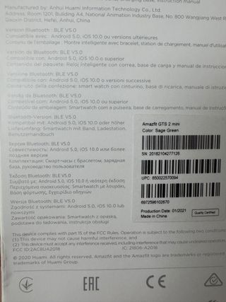 Amazfit GTS 2 mini Smartwatch Verde