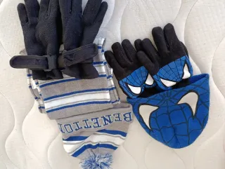 Lote Gorro, Guantes y Bufanda Benetton y Spiderman