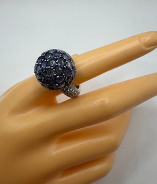 Anillo Oro 18kt Zafiros y Diamantes