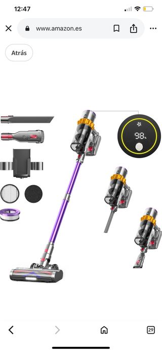 Aspirador escoba morado