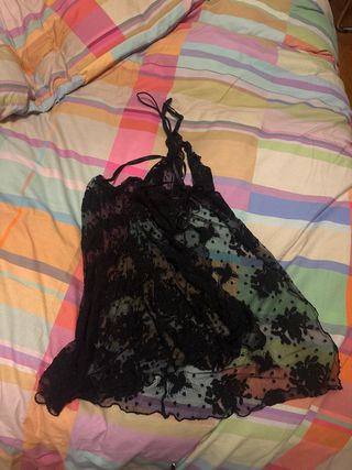 Negligé in pizzo nero