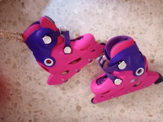 Patines Decathlon Talla 28-30 Rosa/Morado