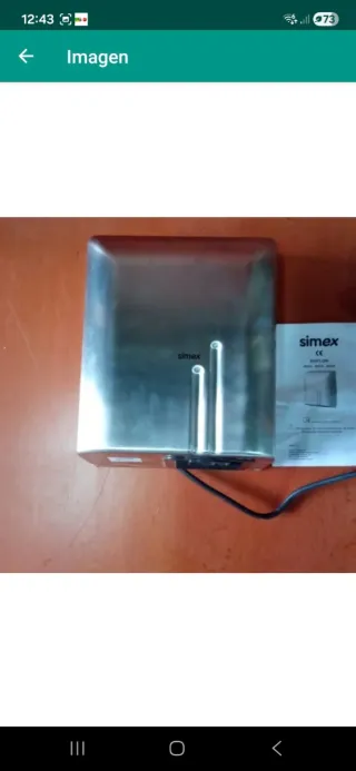 Secador de manos automático SIMEX BIGFLOW