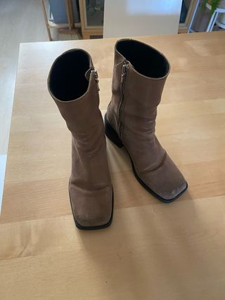 Botas de ante Zara marrones