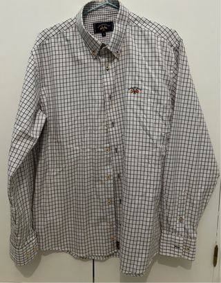 Camisa Spagnolo cuadros marrón y blanca Talla 3