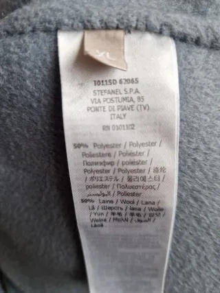 Parka Stefanel azzurro polvere in panno