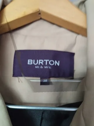 Chaqueta tipo trenka Burton beige