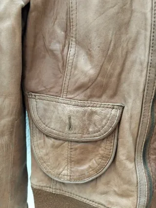 Chaqueta Biker Marrón Cuero M