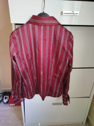 Camisa Carmela Rosso Rayas Rojas Talla M