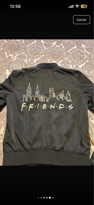 Chaqueta Bomber Friends Negra