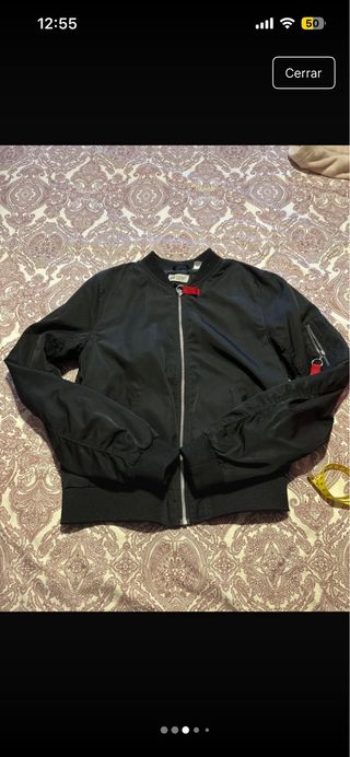 Chaqueta Bomber Friends Negra