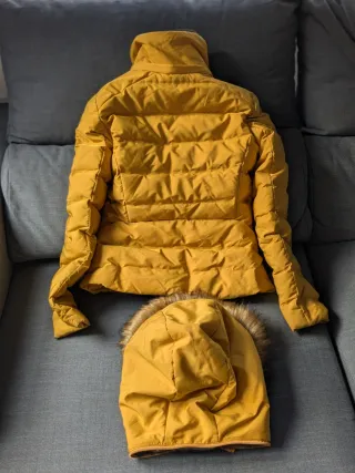 Abrigo plumas Zara Amarillo con forro