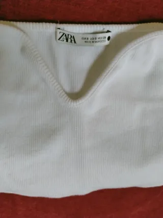 Tops blanco Zara talla S
