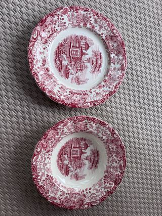 Set 2 Platos La Cartuja Rosa 202