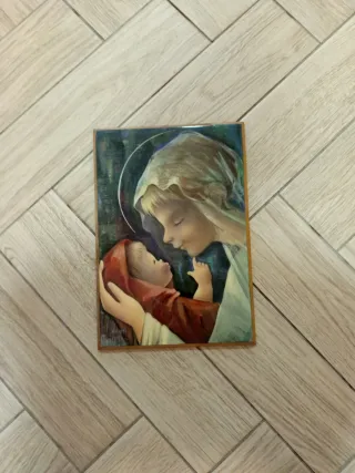 Cuadro Virgen Niño Estilo Infantil