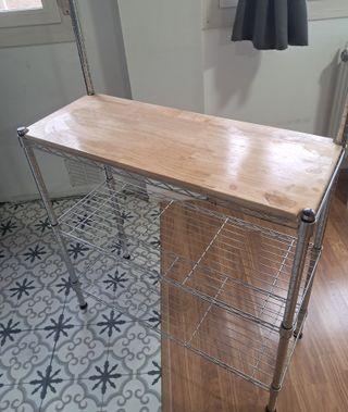 Estantería Cocina Metálica y Madera