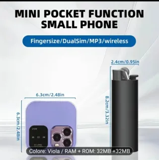 Mini Telefono 2G Viola 32GB