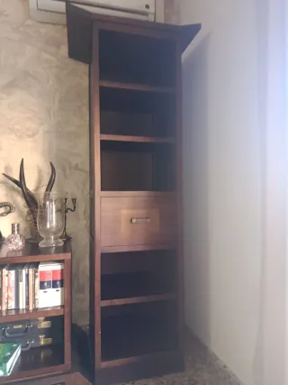 Estantería de madera teka estilo rustico japones