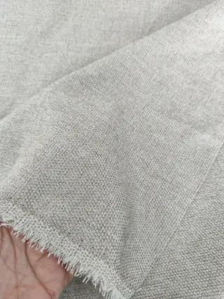 Tela de tapicería ligera color lino