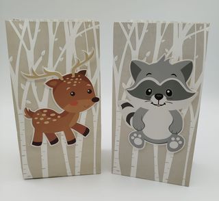 12 Bolsas Papel Infantiles Fiesta Cumpleaños