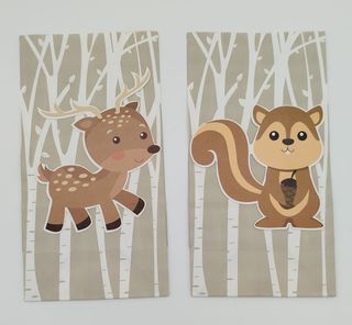 12 Bolsas Papel Infantiles Fiesta Cumpleaños