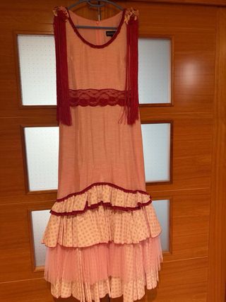 Abito flamenca rosa e rosso