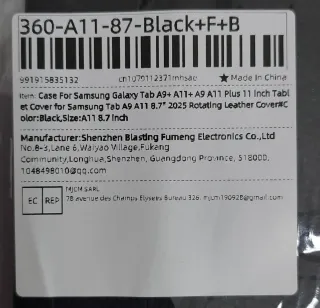 Custodia per tablet Samsung Galaxy Tab A7 Lite 8.7 nera