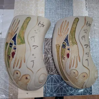 Vasi in ceramica decorati x 2