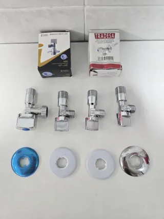 Llave de Paso Agua 1/2 x 3/8 y 1/2 x 3/4