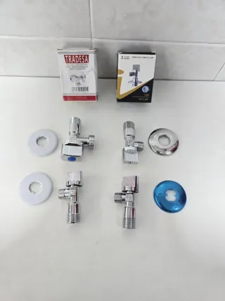 Llave de Paso Agua 1/2 x 3/8 y 1/2 x 3/4