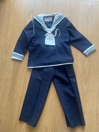 Traje marinero comunión azul y blanco