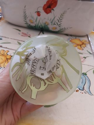 Campana in vetro decorata