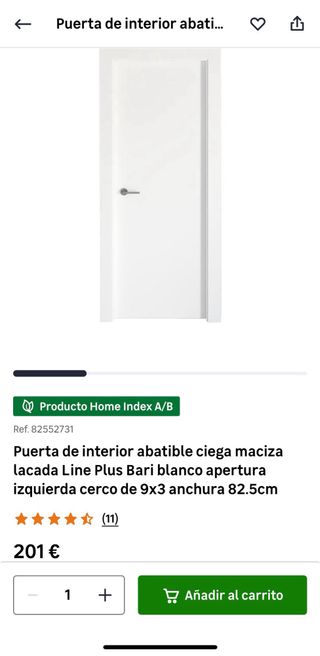 Puertas macizas lacadas nuevas sobrantes de obra