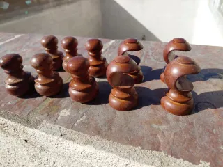 Tapones para cortinero de madera