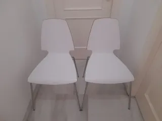 2 Sillas Cocina/Salón Metal y Plástico