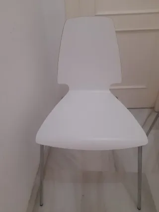 2 Sillas Cocina/Salón Metal y Plástico