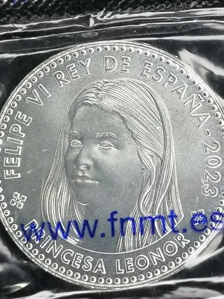 4 monedas 40 euros plata mayoría edad princesa