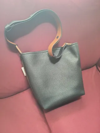 Bolso Adolfo Domínguez Negro Piel