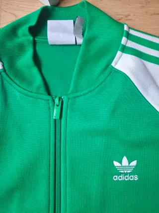 Chándal tipo Vintage Adidas Verde y Blanco Talla M